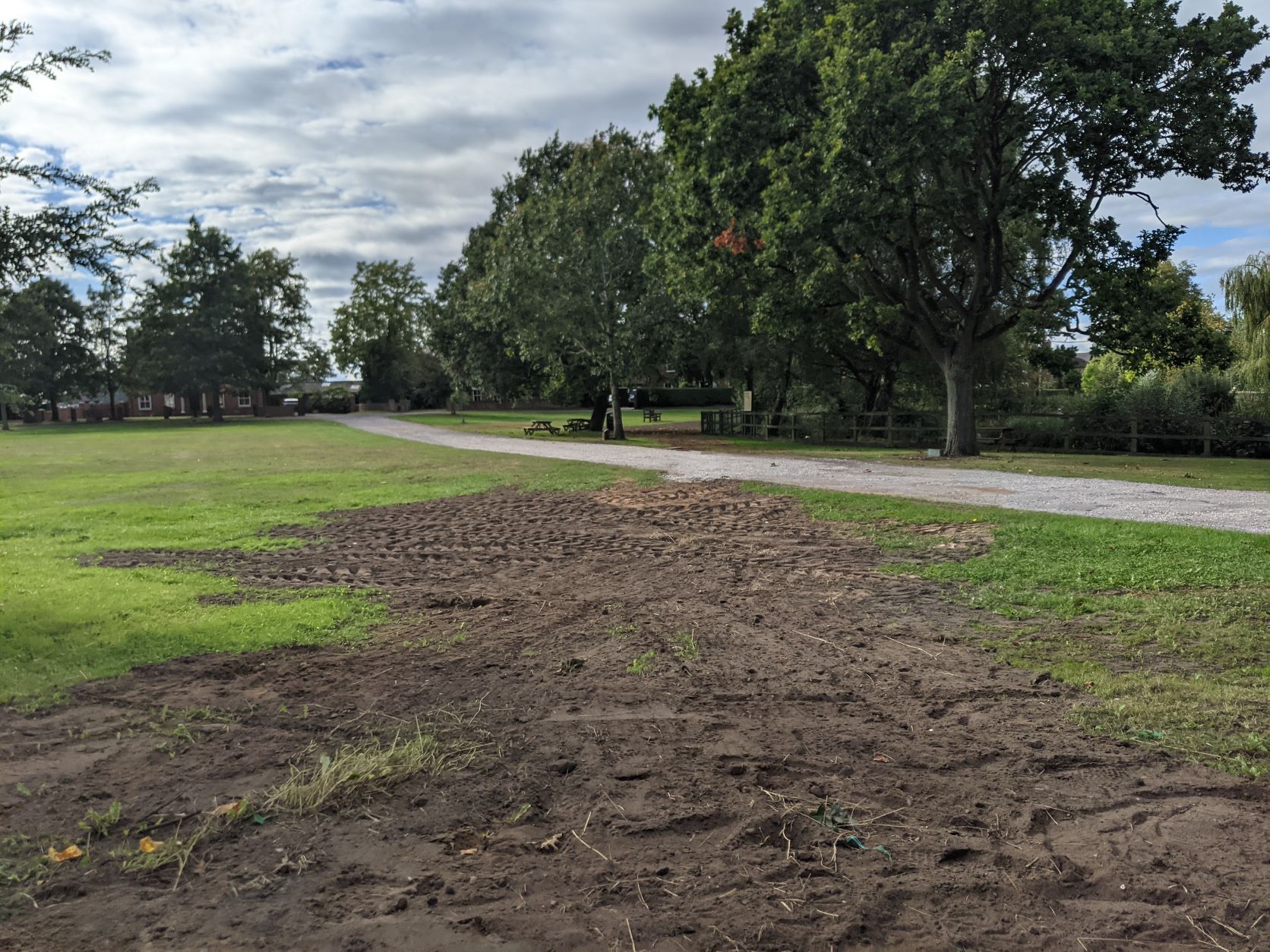 Excavations on the Green completed, September 2021